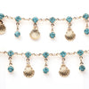 Pure Copper Rhinestone Shell Chain Headwear Tassel Chain Jewelry Accessories