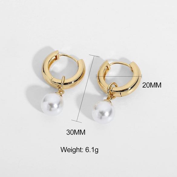 Pure Handmade Freshwater Pearl Earrings Fashion Pearl Element Earrings For Women Style