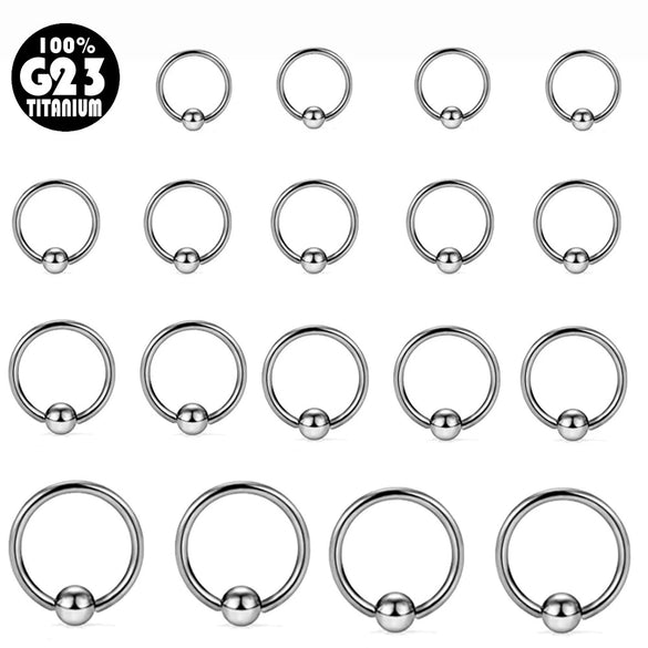 Pure Titanium Lip Ring Nose Ring Ear Bone Ring Breast Ring Personality Piercing Electroplated