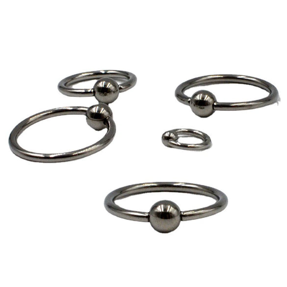 Pure Titanium Lip Ring Nose Ring Ear Bone Ring Breast Ring Personality Piercing Electroplated