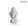 Pure White Resin Flower Fairy Angel Girl Heart Sculpture Modern Decorative Desktop Ornament Commemorative Figurine