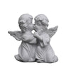 Pure White Resin Flower Fairy Angel Girl Heart Sculpture Modern Decorative Desktop Ornament Commemorative Figurine