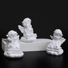 Pure White Resin Flower Fairy Angel Girl Heart Sculpture Modern Decorative Desktop Ornament Commemorative Figurine