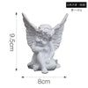 Pure White Resin Flower Fairy Angel Girl Heart Sculpture Modern Decorative Desktop Ornament Commemorative Figurine