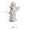 Pure White Resin Flower Fairy Angel Girl Heart Sculpture Modern Decorative Desktop Ornament Commemorative Figurine