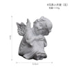 Pure White Resin Flower Fairy Angel Girl Heart Sculpture Modern Decorative Desktop Ornament Commemorative Figurine
