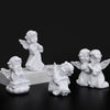 Pure White Resin Flower Fairy Angel Girl Heart Sculpture Modern Decorative Desktop Ornament Commemorative Figurine