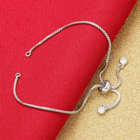 Pushpull Adjustable Bracelet Copper Electroplating Semifinished Base Chain Silicone Positioning