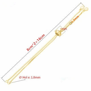 Pushpull Adjustable Bracelet Copper Electroplating Semifinished Base Chain Silicone Positioning
