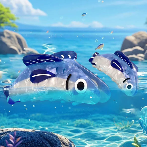 Pvc Cartoon Animal Ocean Series Sardine Claw Clip With Baking Paint