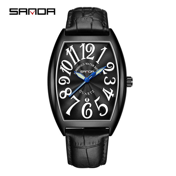 Quartz Men's Watch Zinc Alloy Case Barrel Dial Leisure Style