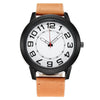 Quartz Watch Alloy Case Imitation Leather Strap Round Dial Leisure Style Men's Watch