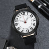 Quartz Watch Alloy Case Imitation Leather Strap Round Dial Leisure Style Men's Watch