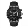 Quartz Watch Alloy Case Imitation Leather Strap Round Dial Men's Fashion Business Watch