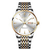 Quartz Watch Alloy Case Mineral Strengthened Glass Mirror Round Dial Men's
