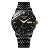 Quartz Watch Alloy Case Mineral Strengthened Glass Mirror Round Dial Men's