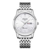 Quartz Watch Alloy Case Mineral Strengthened Glass Mirror Round Dial Men's