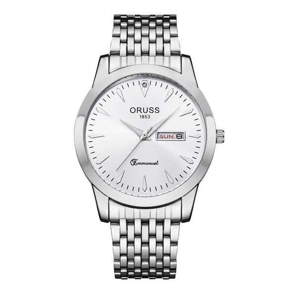 Quartz Watch Alloy Case Mineral Strengthened Glass Mirror Round Dial Men's