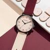 Quartz Watch Alloy Case Nylon Strap Stainless Steel Buckle Round Dial