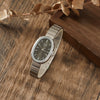 Quartz Watch Alloy Case Stainless Steel Strap Oval Dial Fashion Women's Watch
