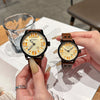 Quartz Watch Alloy Casual Round Couple Belt