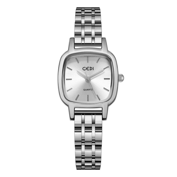 Quartz Watch Alloy Strap Square Dial Female Casual Style