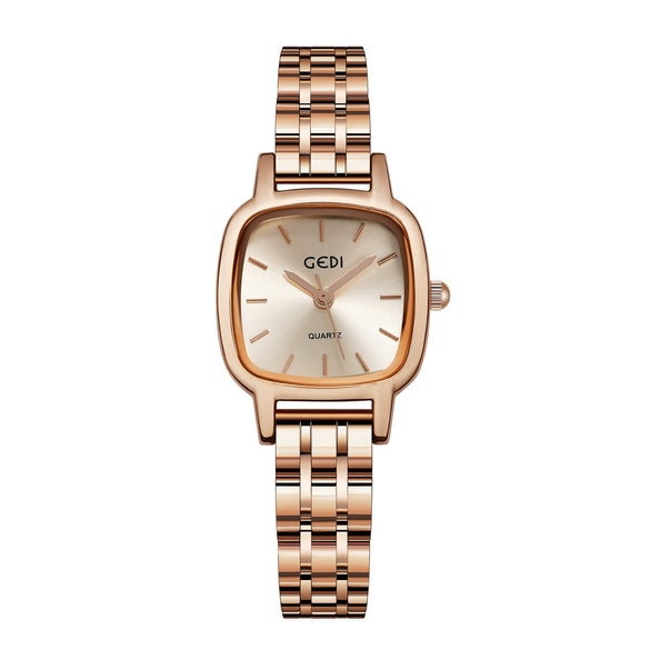 Quartz Watch Alloy Strap Square Dial Female Casual Style