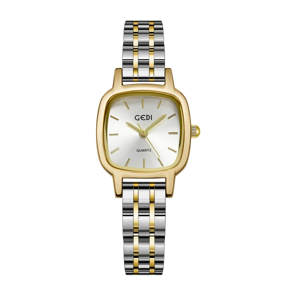 Quartz Watch Alloy Strap Square Dial Female Casual Style