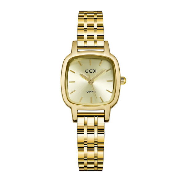 Quartz Watch Alloy Strap Square Dial Female Casual Style