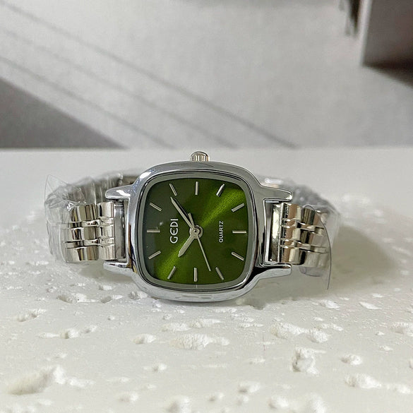 Quartz Watch Alloy Strap Square Dial Female Casual Style