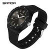 Quartz Watch Casual Style For Students Abs Case Stainless Steel Buckle Tpu Strap Round Dial Printed Logo