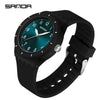 Quartz Watch Casual Style For Students Abs Case Stainless Steel Buckle Tpu Strap Round Dial Printed Logo