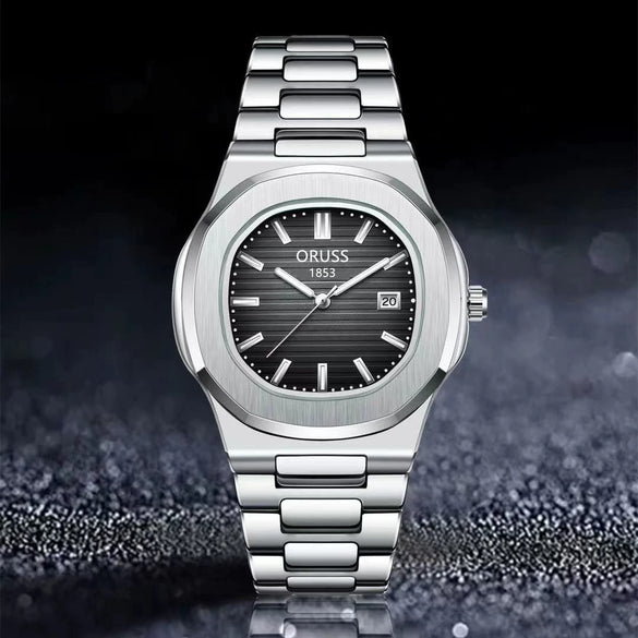 Quartz Watch Fine Steel Square Dial Fashion Business Style