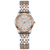 Quartz Watch For Female Students Waterproof Steel Strap Alloy Case Diamondencrusted Round Dial
