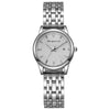 Quartz Watch For Female Students Waterproof Steel Strap Alloy Case Diamondencrusted Round Dial