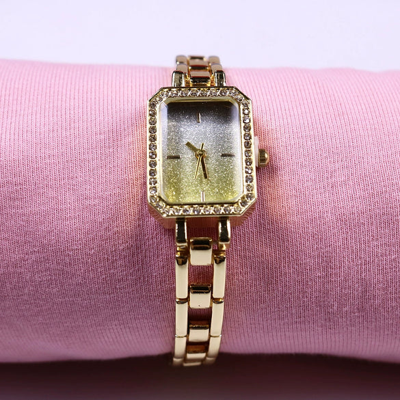 Quartz Watch Metal Alloy Square Dial Women's Leisure Watch