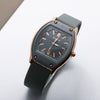 Quartz Watch Silicone Alloy Mineral Reinforced Glass Mirror Stainless Steel Buckle Barrel Shape Female Leisure