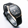 Quartz Watch Silicone Alloy Mineral Reinforced Glass Mirror Stainless Steel Buckle Barrel Shape Female Leisure