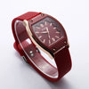 Quartz Watch Silicone Alloy Mineral Reinforced Glass Mirror Stainless Steel Buckle Barrel Shape Female Leisure