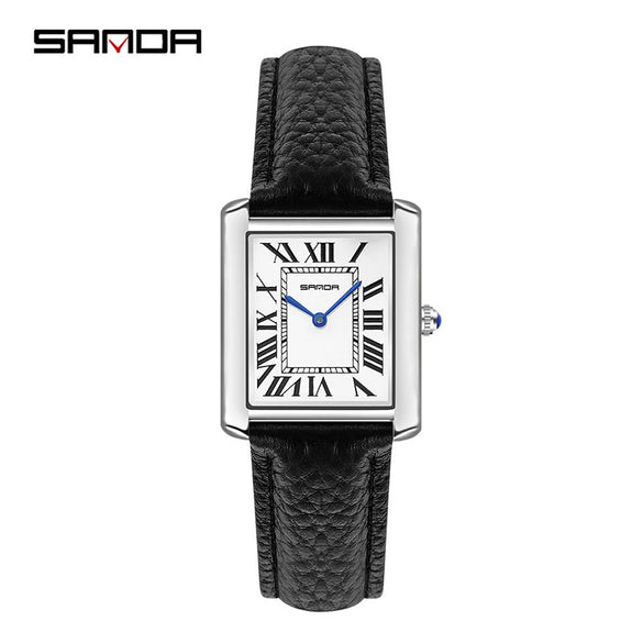 Quartz Watch Square Dial Alloy Alloy And Stainless Steel Allmatch Fashion Business Waterproof Couple Watch