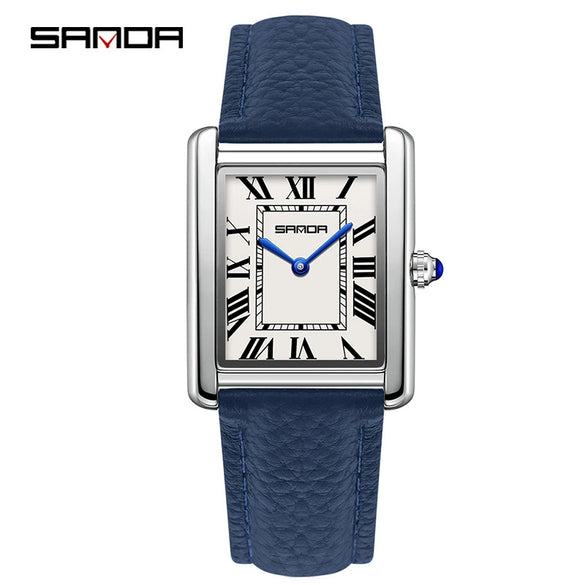 Quartz Watch Square Dial Alloy Alloy And Stainless Steel Allmatch Fashion Business Waterproof Couple Watch