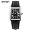 Quartz Watch Square Dial Alloy Alloy And Stainless Steel Allmatch Fashion Business Waterproof Couple Watch