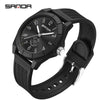 Quartz Watch Tpu Strap Abs Case Round Dial Casual Style Student Waterproof