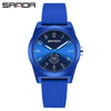 Quartz Watch Tpu Strap Abs Case Round Dial Casual Style Student Waterproof