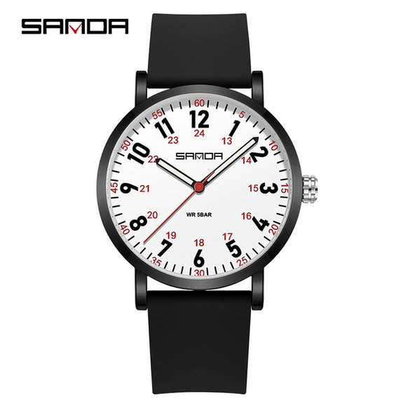 Quartz Watch Zinc Alloy Case Silicone Strap Round Dial Student Casual Temperament Women's Watch