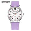 Quartz Watch Zinc Alloy Case Silicone Strap Round Dial Student Casual Temperament Women's Watch
