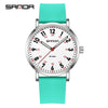 Quartz Watch Zinc Alloy Case Silicone Strap Round Dial Student Casual Temperament Women's Watch