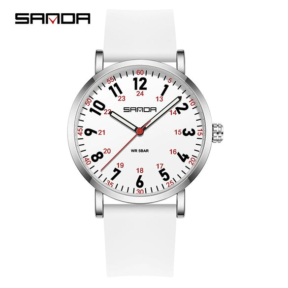 Quartz Watch Zinc Alloy Case Silicone Strap Round Dial Student Casual Temperament Women's Watch