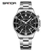 Quartz Watch Zinc Alloy Mineral Tempered Glass Solid Steel Strip Round Dial Women's Fashionable Waterproof
