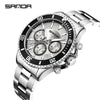 Quartz Watch Zinc Alloy Mineral Tempered Glass Solid Steel Strip Round Dial Women's Fashionable Waterproof